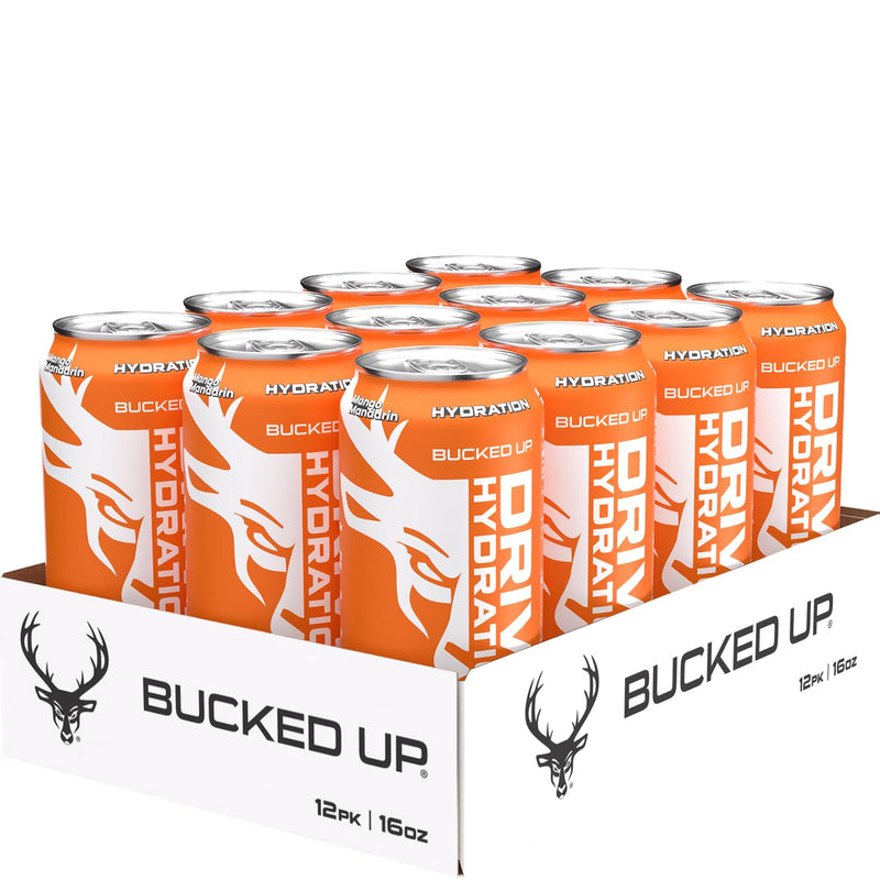 Load image into Gallery viewer, Bucked Up - Drive Hydration Drinks (2 Cases / 24 Cans) - Mandarin
