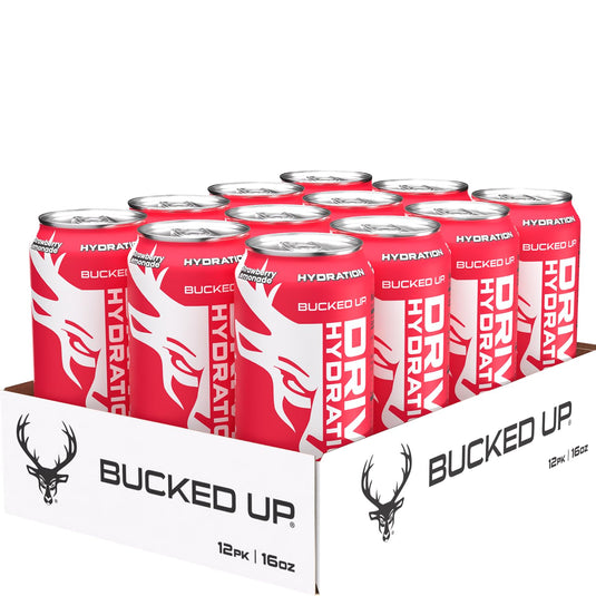 Bucked Up - Drive Hydration Drinks (2 Cases / 24 Cans) - Strawberry Lemonade