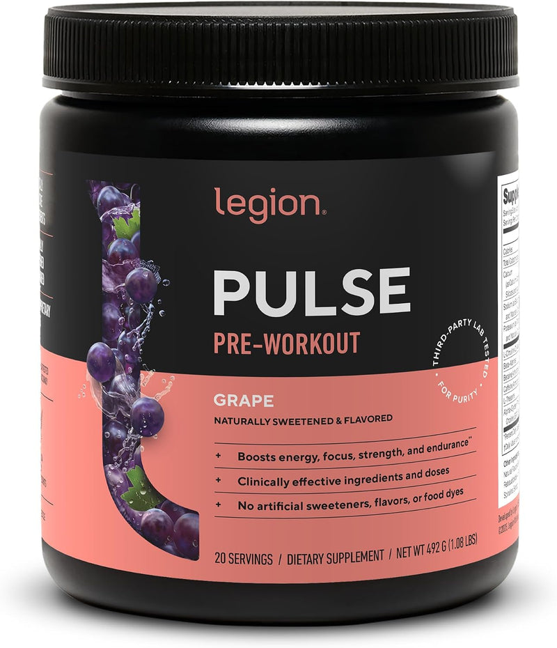 Load image into Gallery viewer, Legion Athletics - Pulse Pre-Workout - Grape / 20 Servings
