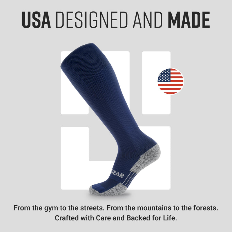 Load image into Gallery viewer, Mudgear - Tall Compression Socks Tactical Line (Navy)
