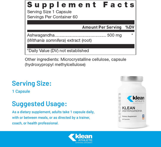Klean Athlete - Klean Ashwagandha - Vitamins & Supplements