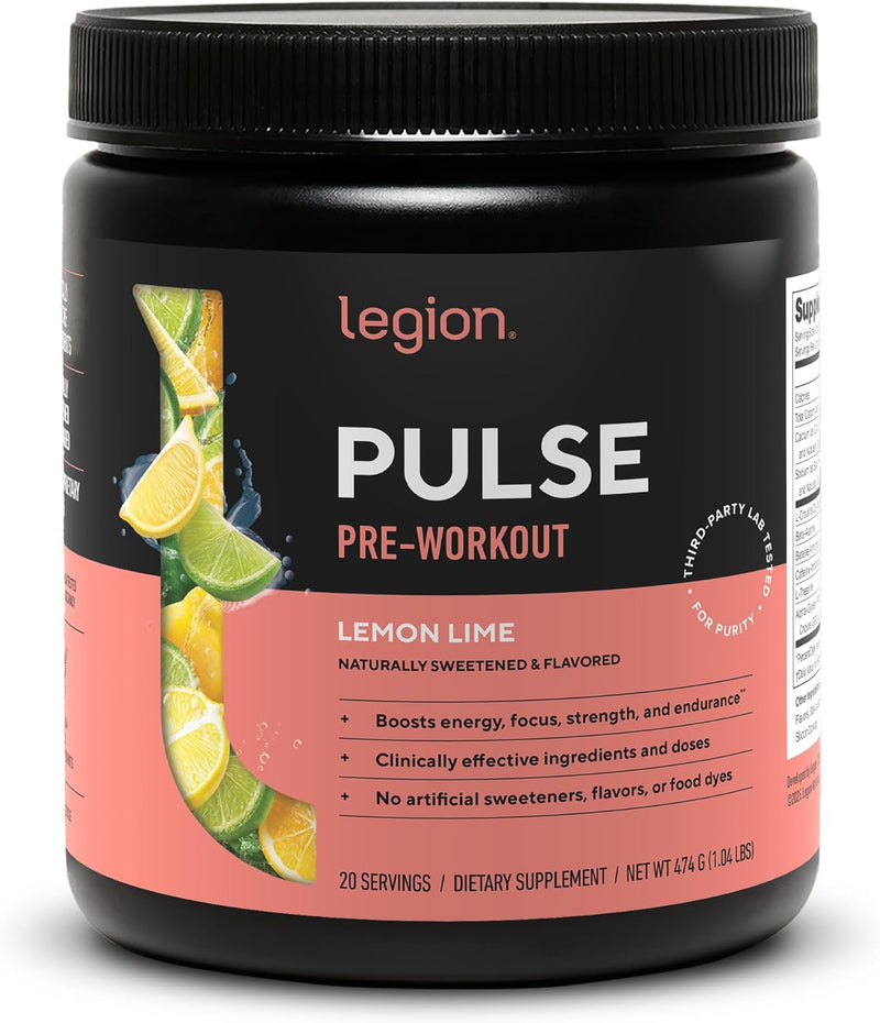 Load image into Gallery viewer, Legion Athletics - Pulse Pre-Workout - Lemon Lime / 20 Servings
