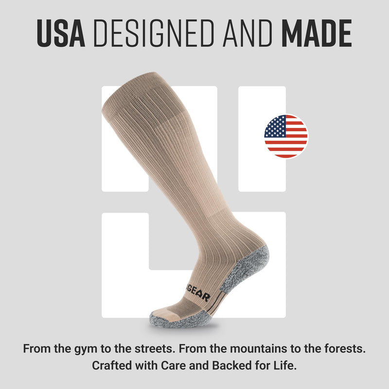 Load image into Gallery viewer, Tall Compression Socks Tactical Line (Coyote Tan)
