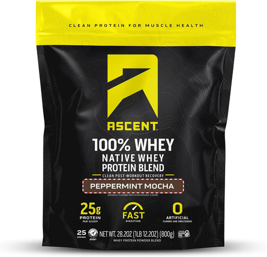 Ascent - 100% Whey Protein - Peppermint Mocha / 2lb Bag