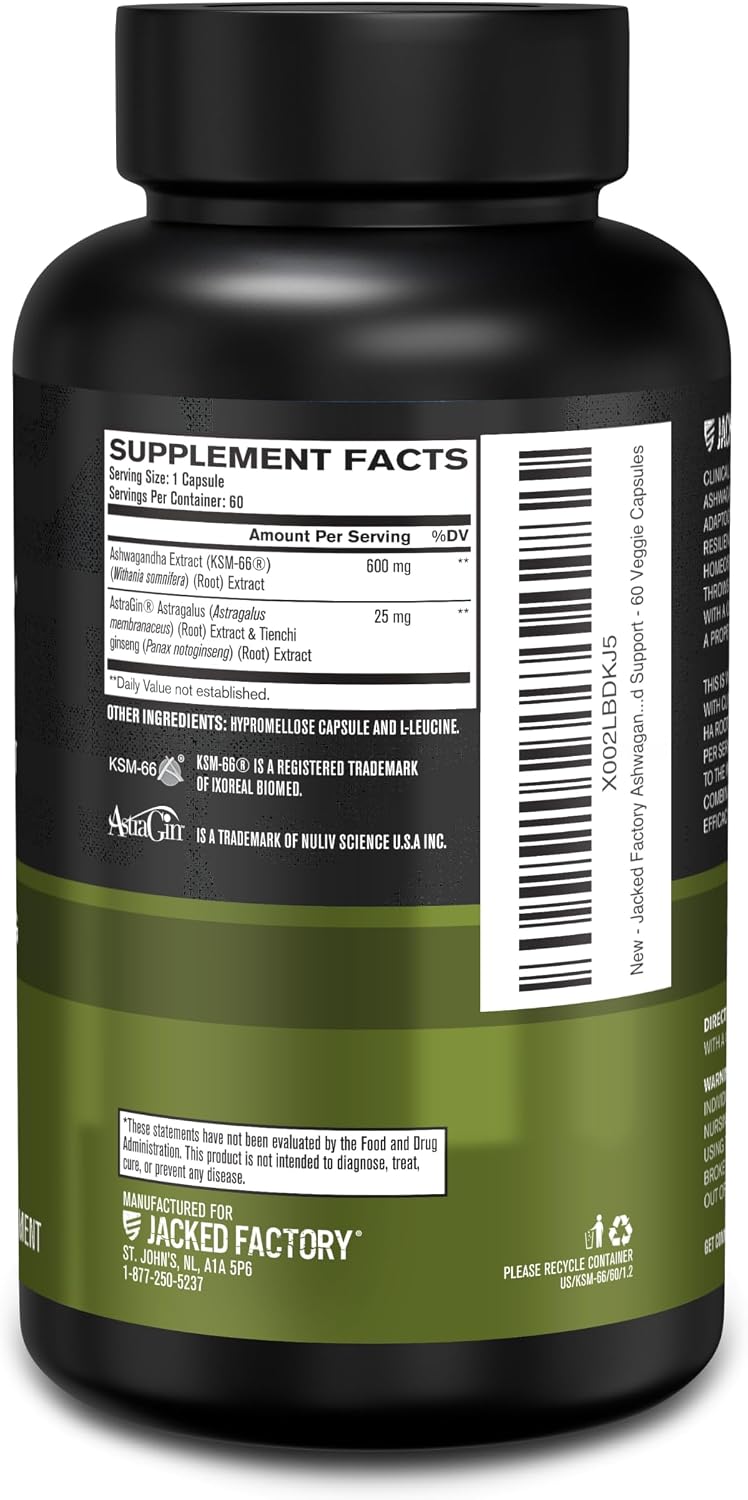 Load image into Gallery viewer, Jacked Factory - KSM-66 Ashwagandha Root - Adaptogen
