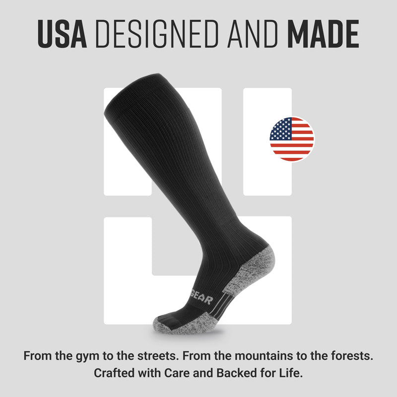 Load image into Gallery viewer, Tall Compression Socks Tactical Line (All Black)
