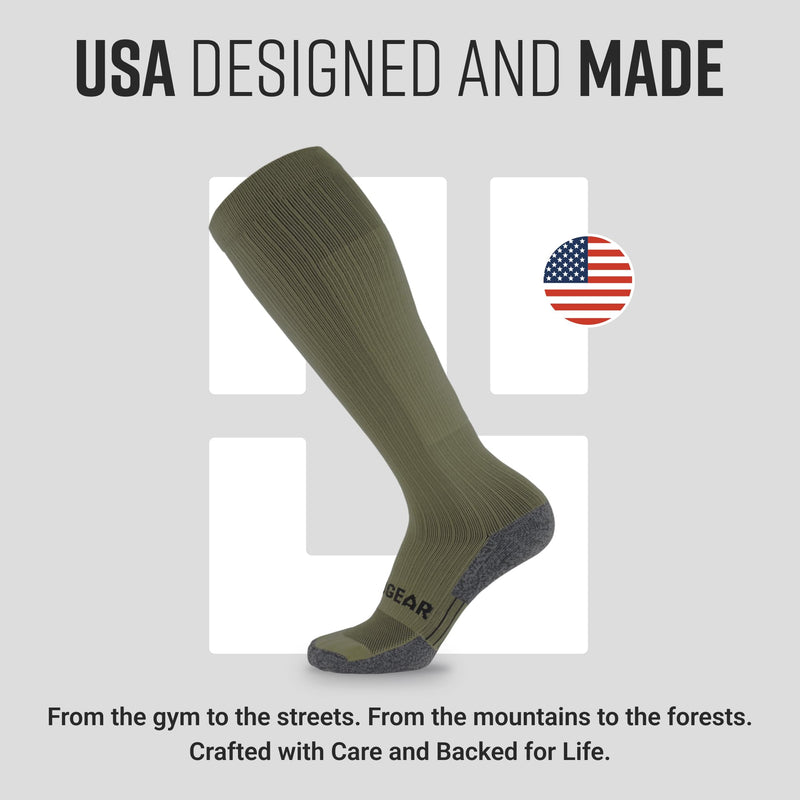 Load image into Gallery viewer, Tall Compression Socks Tactical Line (Olive Drab Green)

