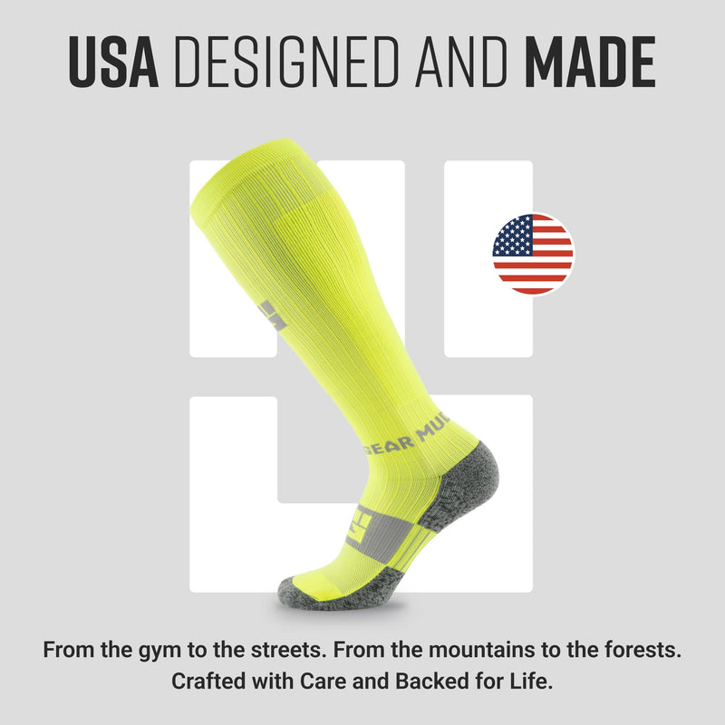 Load image into Gallery viewer, Mudgear - Tall compression socks (neon yellow)
