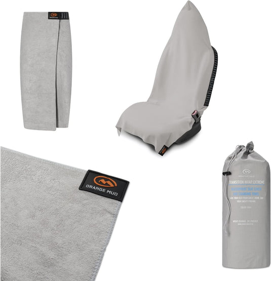 Orange Mud - Transition Wrap Extreme: Waterproof Seat Cover and Changing Towel - Grey Waterproof