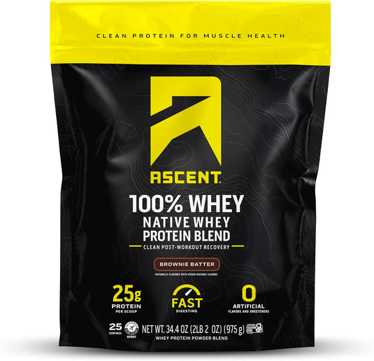 Ascent - 100% Whey Protein - Brownie Batter / 2lb Bag