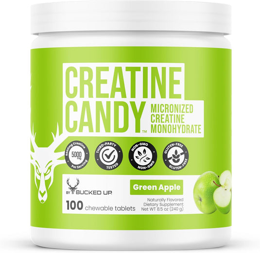 Bucked Up - Creatine Candy - Green Apple