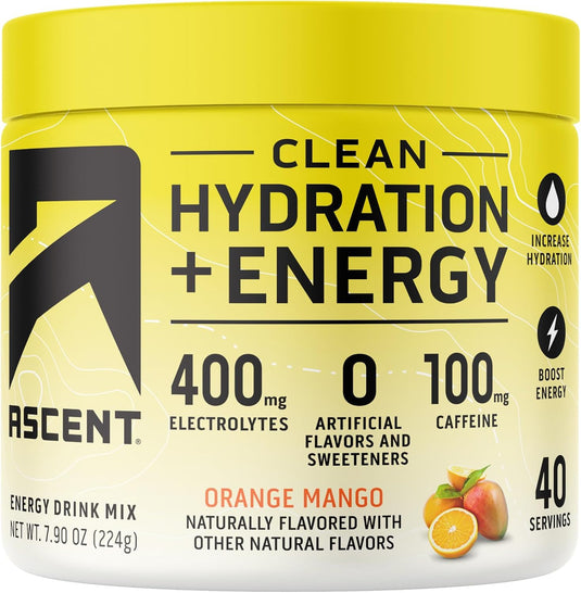 Ascent - Clean Hydration + Energy - Orange Mango