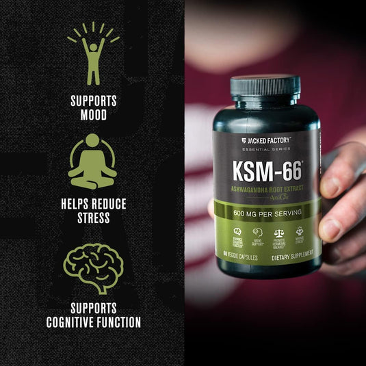 Jacked Factory - KSM-66 Ashwagandha Root - Adaptogen