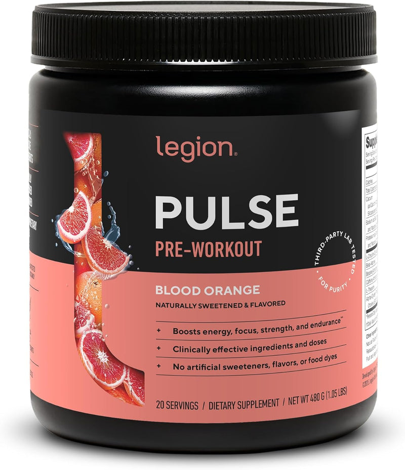 Load image into Gallery viewer, Legion Athletics - Pulse Pre-Workout - Blood Orange / 20 Servings
