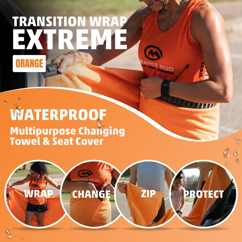 Load image into Gallery viewer, Orange Mud - Transition Wrap Extreme: Waterproof Seat Cover and Changing Towel - Sport Towel
