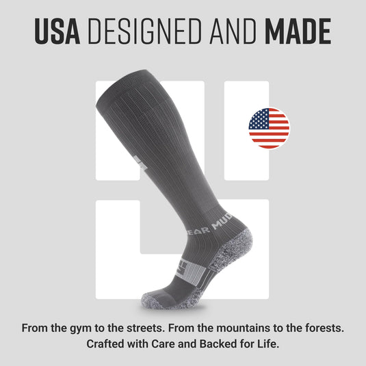 Mudgear - Tall Compression Socks (Gray/Gray)