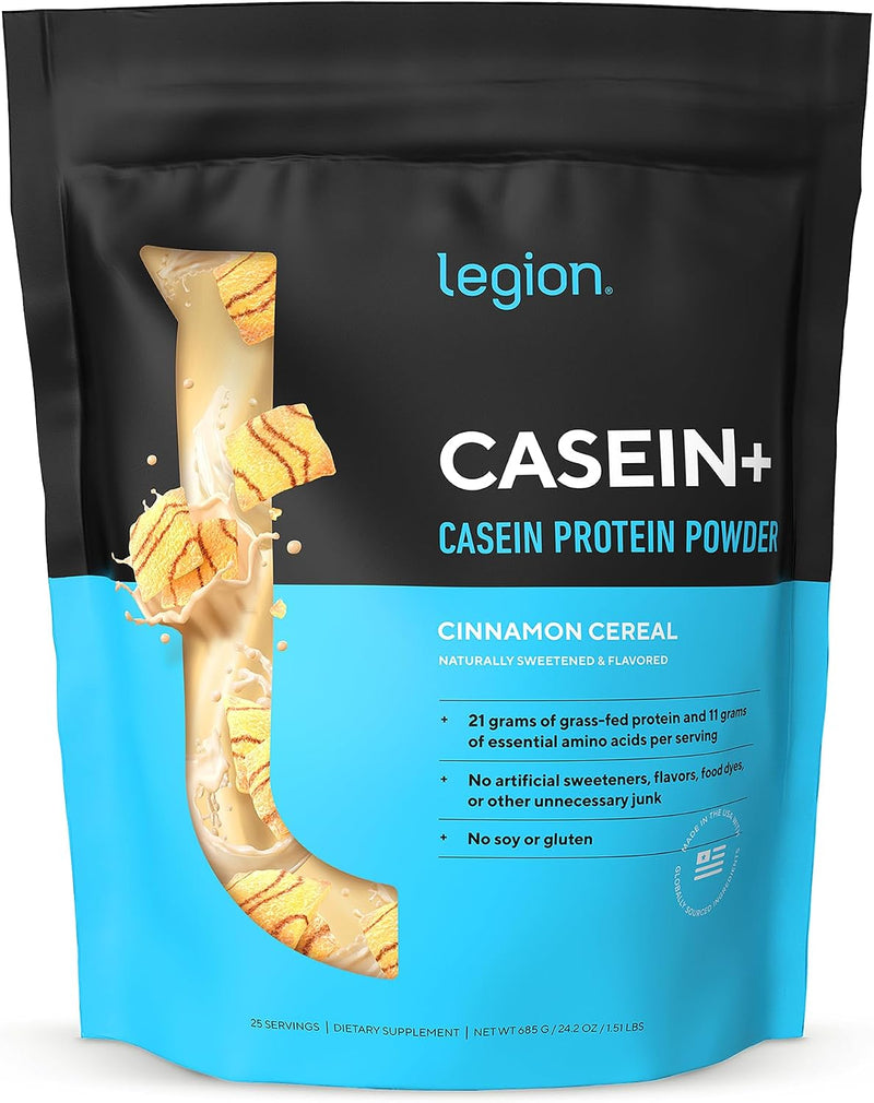 Load image into Gallery viewer, Legion Athletics - Grass-Fed Casein+ Protein Powder - Cinnamon Cereal / 30 Servings
