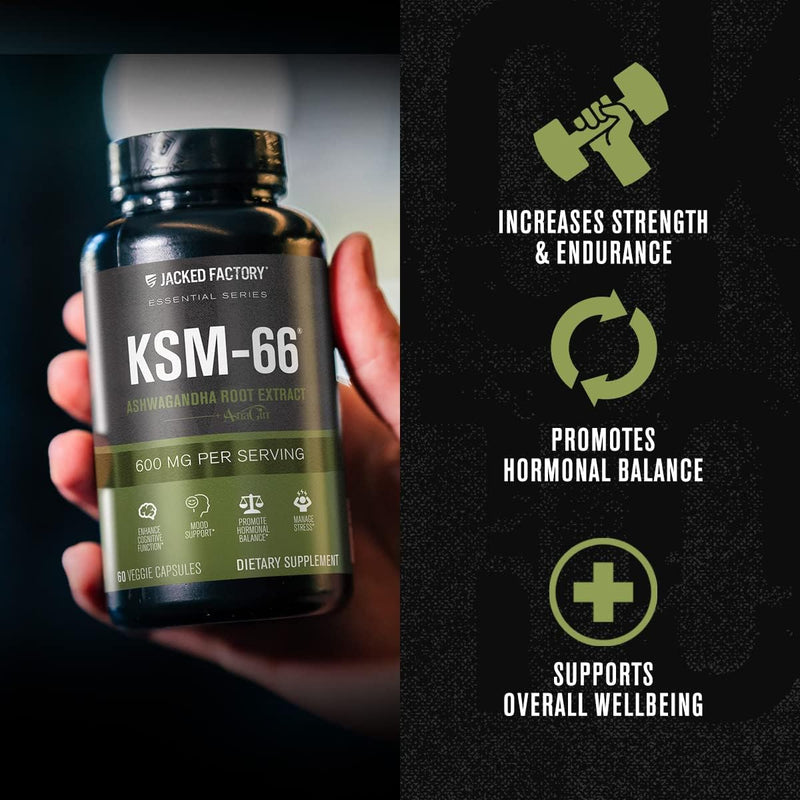 Load image into Gallery viewer, Jacked Factory - KSM-66 Ashwagandha Root - Adaptogen
