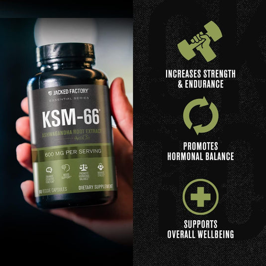 Jacked Factory - KSM-66 Ashwagandha Root - Adaptogen