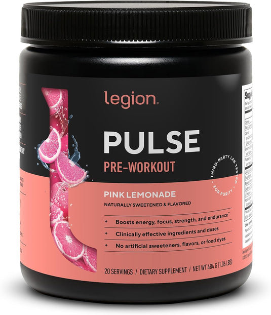Legion Athletics - Pulse Stim-Free Pre-Workout - Pink Lemonade