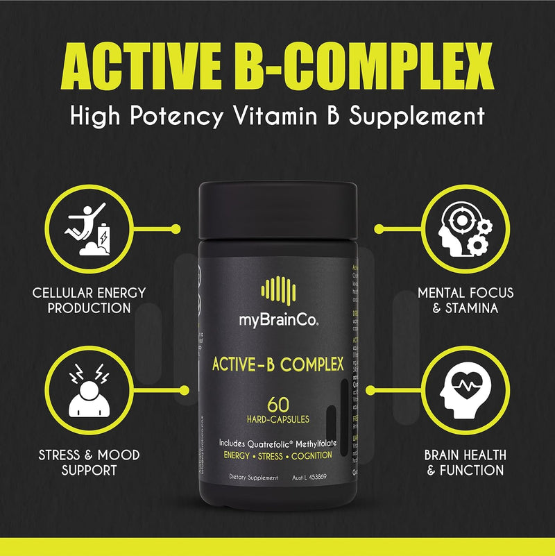 Load image into Gallery viewer, myBrainCo. - ACTIVE-B COMPLEX - Vitamins &amp; Supplements

