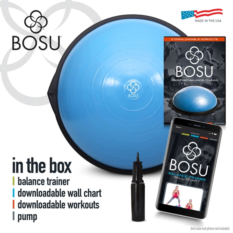 Load image into Gallery viewer, Bosu Multi Functional Home Gym 26&quot; Original Balance Strength Trainer Ball, Blue
