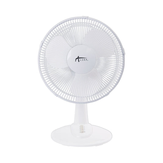 Alera - 12" 3-Speed Oscillating Desk Fan, White