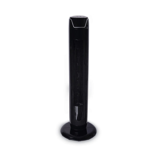 Alera - 36" 3-Speed Oscillating Tower Fan with Remote, Black