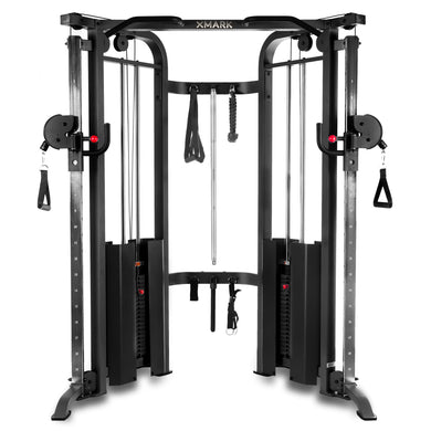 XMARK - Functional Trainer Cable Machine with Dual 200 lb Weight Stacks