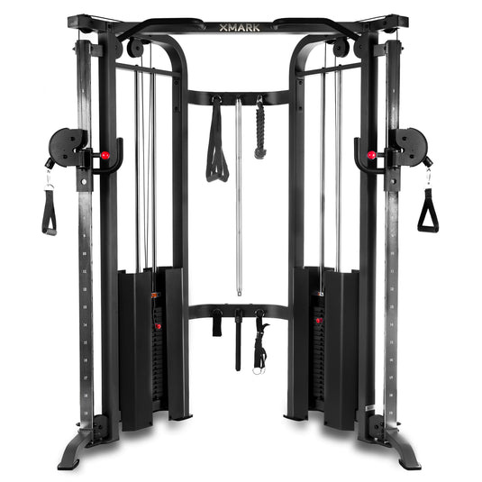 XMARK - Functional Trainer Cable Machine with Dual 200 lb Weight Stacks