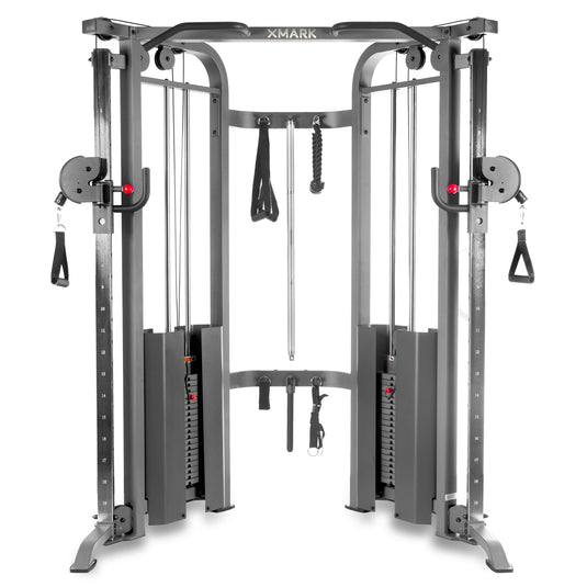 XMARK - Functional Trainer Cable Machine with Dual 200 lb Weight Stack ...