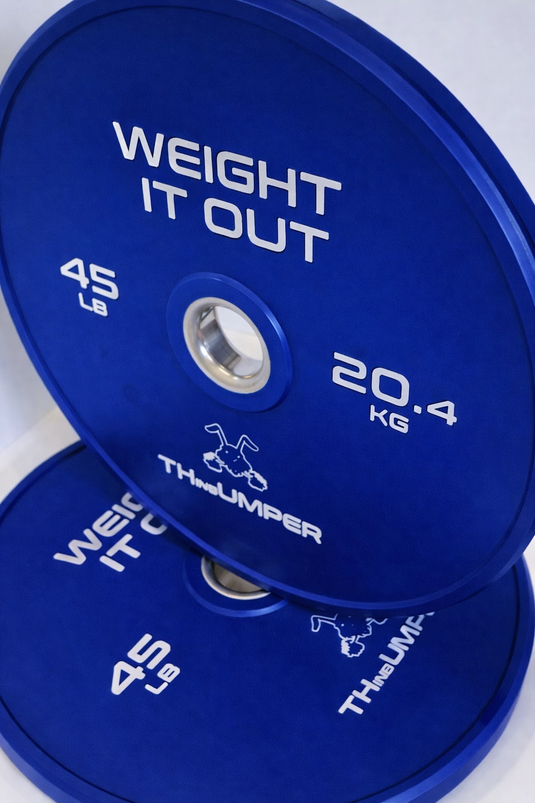 Weight It Out - 'Thumper' Thin Bumper Weight Plate Pairs. (Thinnest Bumper Plates Ever!)
