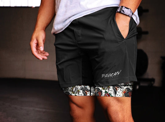 Peachy Athletic - Kinesis Compression Liner Shorts - Inked Rebellion