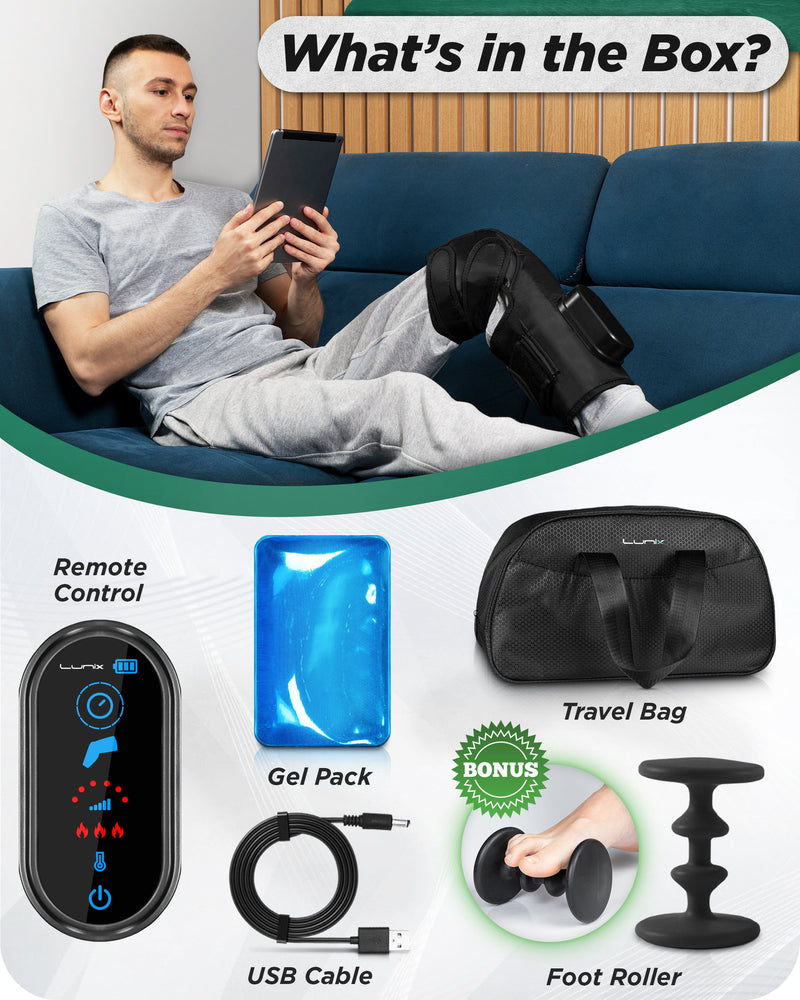 Load image into Gallery viewer, LX4 KNEE COMPRESSION MASSAGER BLACK
