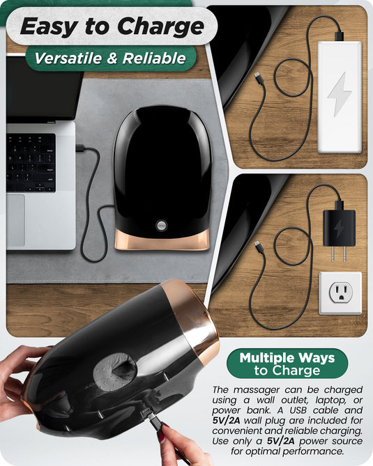 Lunix - LX30 Rolling Hand Massager Charcoal Black
