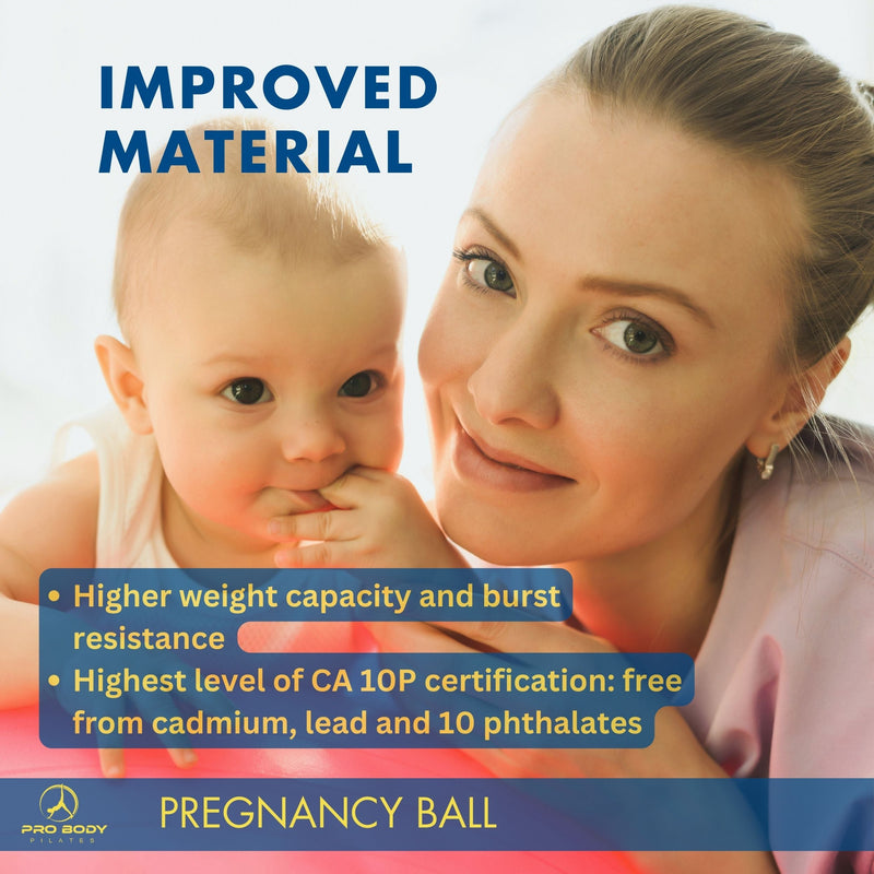 Load image into Gallery viewer, ProBody Pilates - Pregnancy Ball for Maternity, Labor and Birth. Includes Pregnancy Guide. (Aqua)
