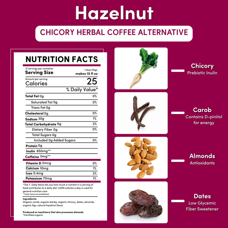 Load image into Gallery viewer, Teeccino - Hazelnut Chicory Herbal Coffee
