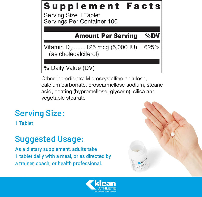 Load image into Gallery viewer, Klean Athlete - Klean-D 5000 - Vitamins &amp; Supplements

