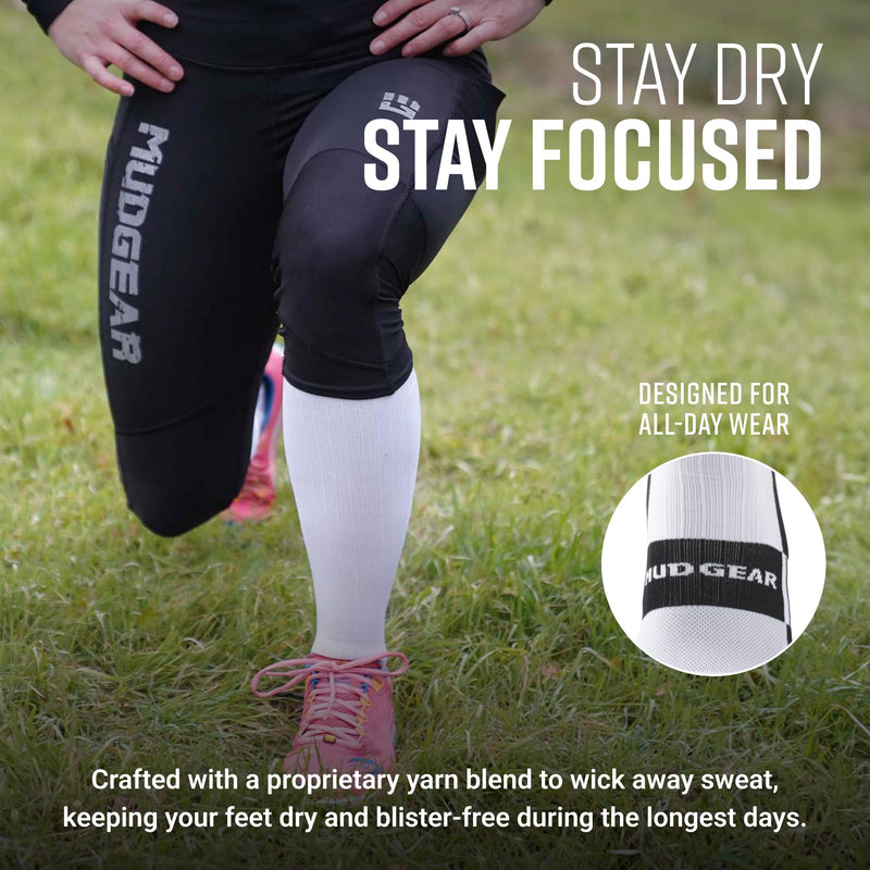 Load image into Gallery viewer, Mudgear - Tall compression socks [white]
