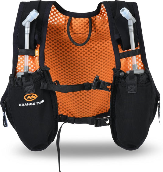 Orange Mud - RFP Hydration Pack, For Trail Running, Gravel Cycling, MTB - M/L-With 2 500ml Soft Flask