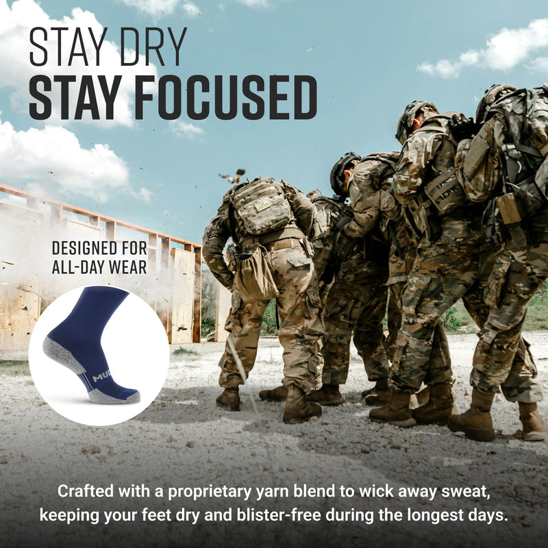 Load image into Gallery viewer, Mudgear - Tall Compression Socks Tactical Line (Navy)
