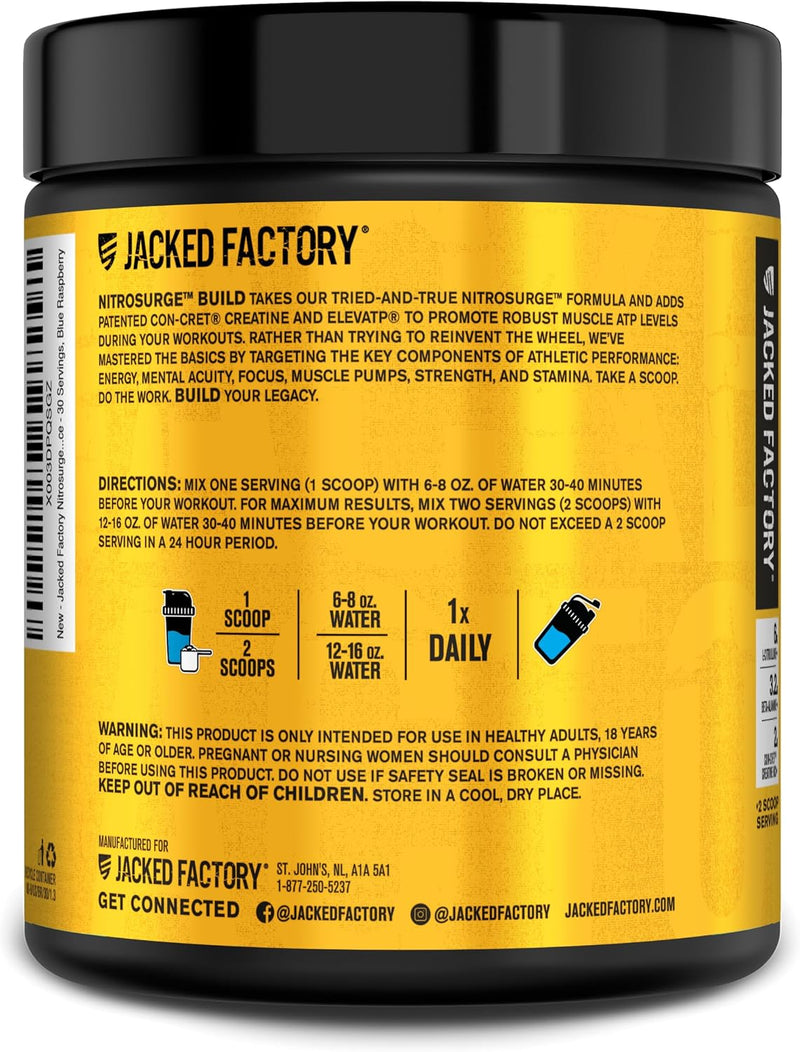 Load image into Gallery viewer, Jacked Factory - Nitrosurge Build - Pre-Workout
