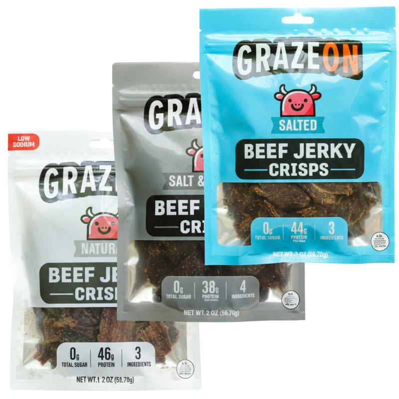 Load image into Gallery viewer, GrazeOn - Salt Beef Crisps (2 oz) - Protein Snack
