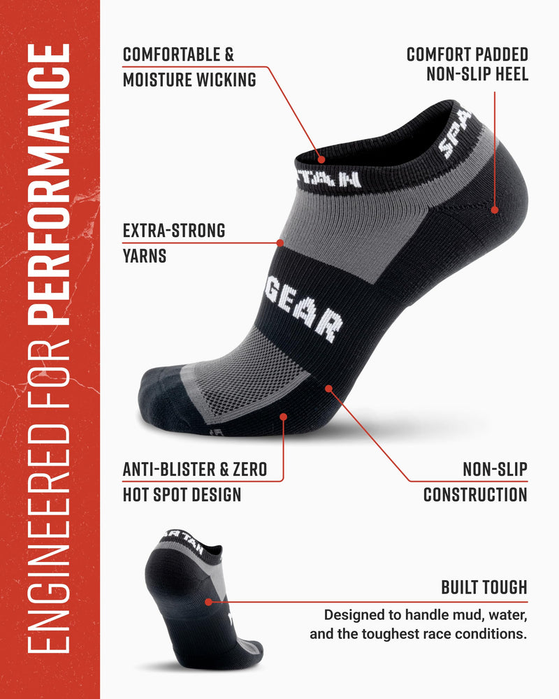 Load image into Gallery viewer, Mudgear - Spartan by MudGear No-Show Sock
