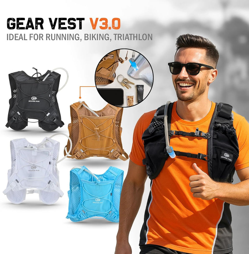 Load image into Gallery viewer, Orange Mud - Gear Vest, Version V4.0: Ideal for running, biking, triathlon - Running Vest
