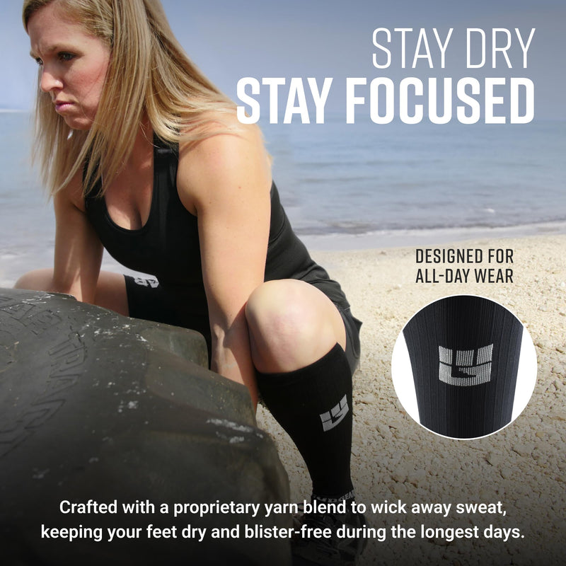 Load image into Gallery viewer, Mudgear - Tall Compression Socks (Black/Gray)
