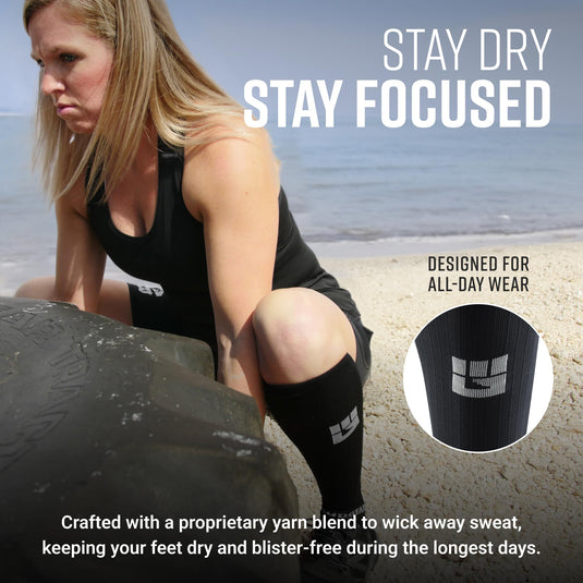 Mudgear - Tall Compression Socks (Black/Gray)