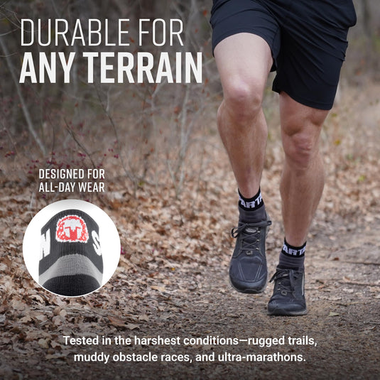 Mudgear - Spartan by MudGear Quarter (1/4) Crew Sock