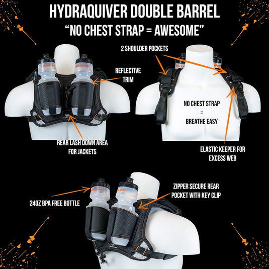 Orange Mud - HydraQuiver Double Barrel Hydration Pack - Running Vest