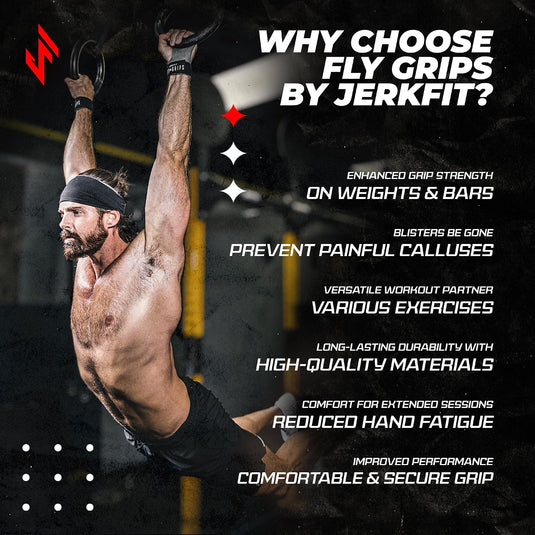 JerkFit - Fly Grips Ultra Premium Vegan Crossfit gloves